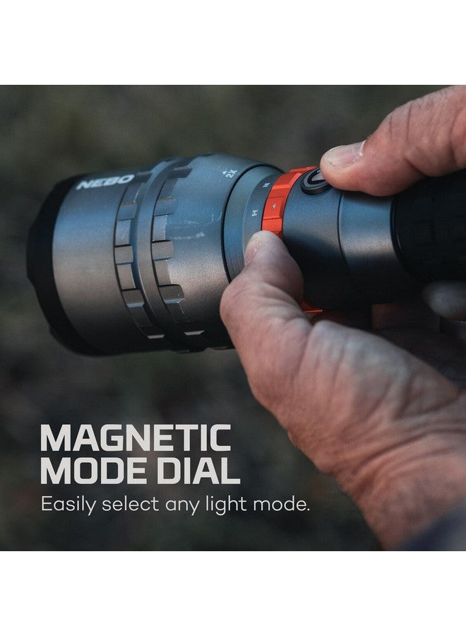 نيبو دافنشي كشاف قابل لإعادة الشحن مع قرص اختيار الأوضاع المغناطيسي 12000 لومن رمادي وأسود 11.55 x 1.345 x 1.345 ملم NEB-FLT-1070-G - Image 4